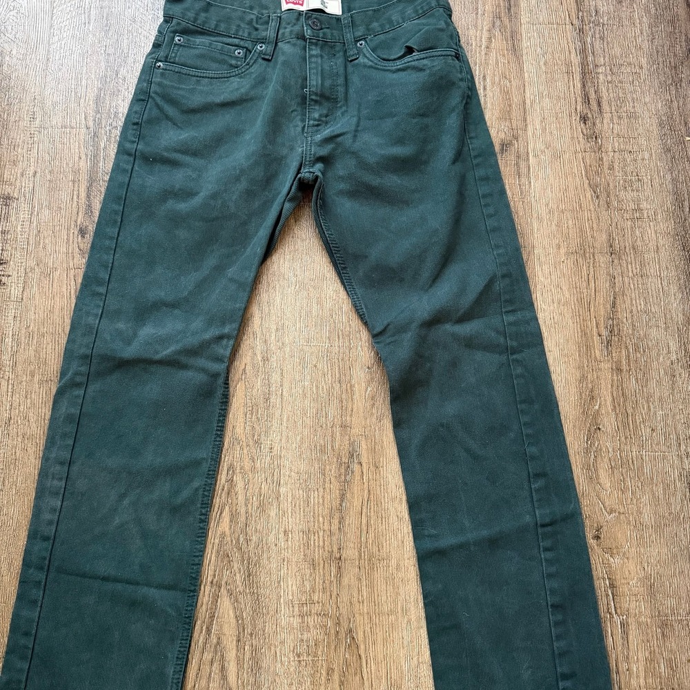 Levi's 511 Slim Fit Boys Dark Green Straight Leg Jeans‎